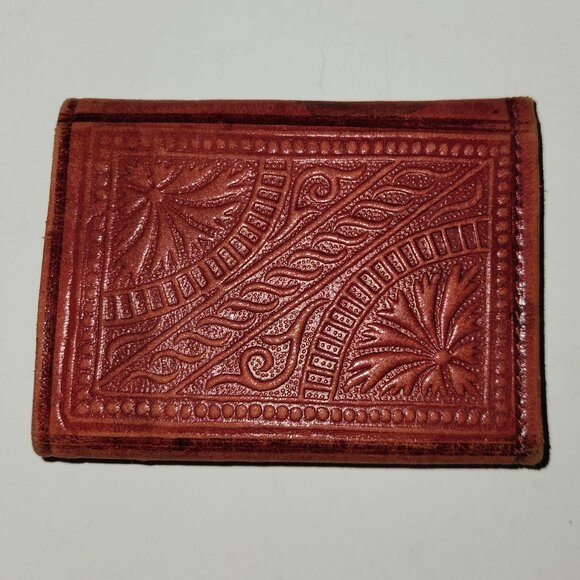 Vintage Leather Embossed Wallet *AS IS PLEASE READ* - Picture 1 of 9
